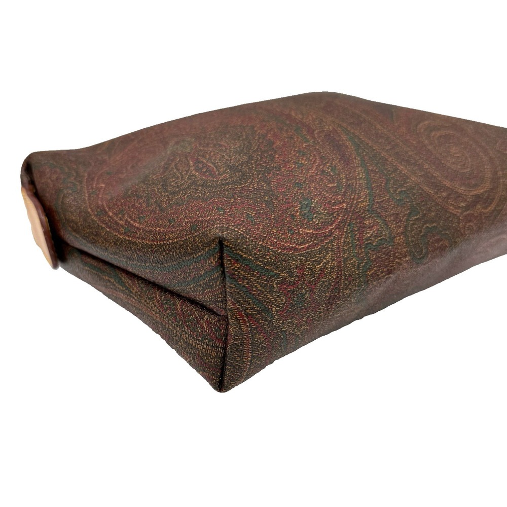 Authentic Etro Paisley Cosmetic Bag Italy Multicolor Makeup Pouch Zip Clutch - Picture 6 of 16